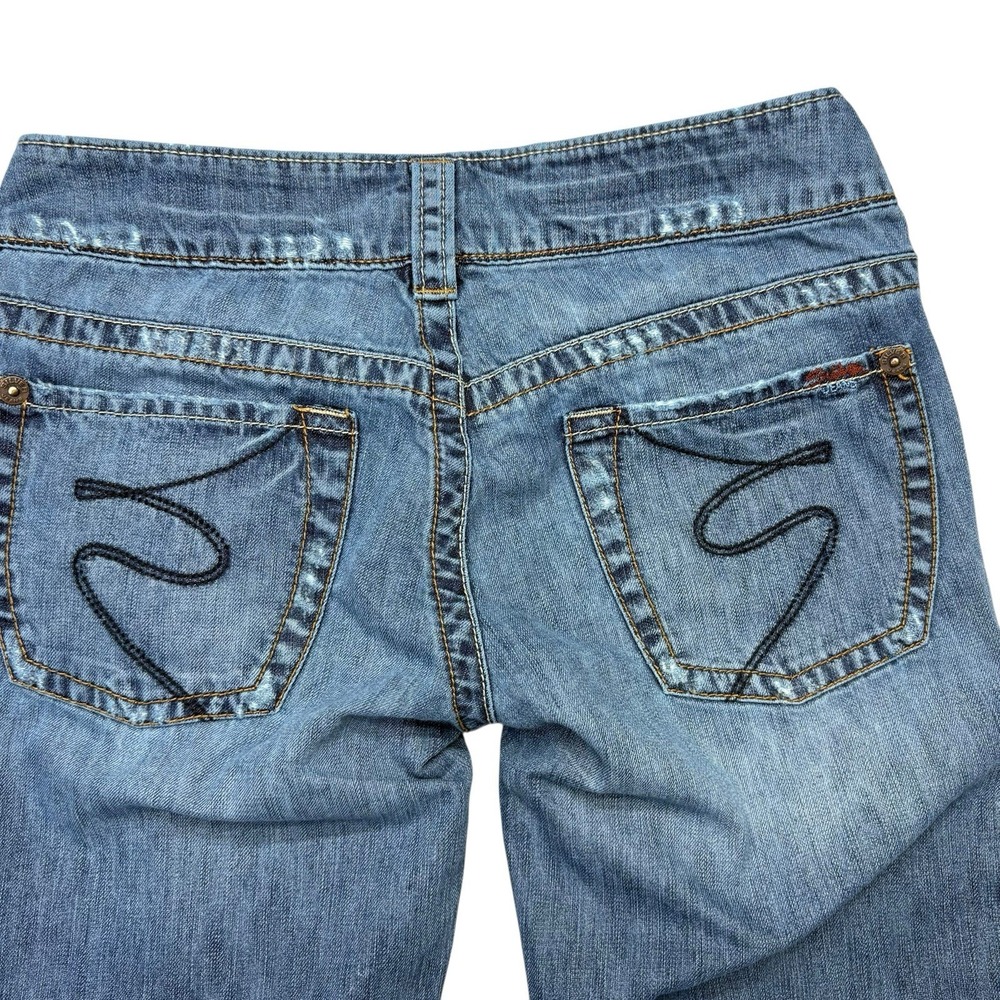 Silver Womens Jeans 28 Twisted Bootcut Low Rise Medium Wash Y2K - Picture 10 of 12